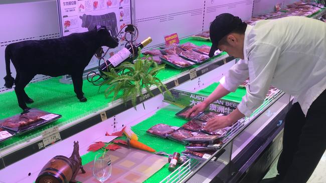 An Australian beef store in the Chinese city of Dalian.