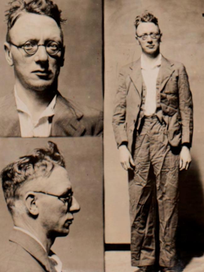 Anthony Duerdin’s mugshot in 1942. Picture: Victorian Public Records Office