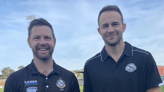 Glenorchy coach Josh Arnold and the returning Jaye Bowden.