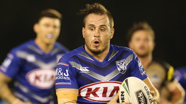 Bulldogs Josh Reynolds in action during one of the trial matches.