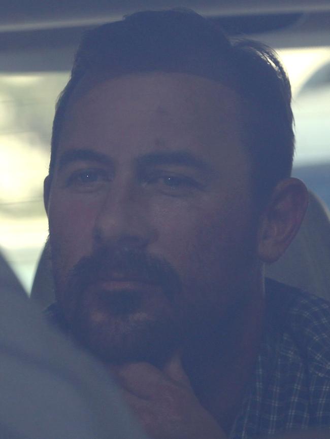 60 Minutes cameraman Ben Williamson inside a vehicle after he was released on bail from prison.  Picture: AFP.