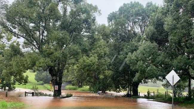 Flooded Road at Binna Burra on Sunday