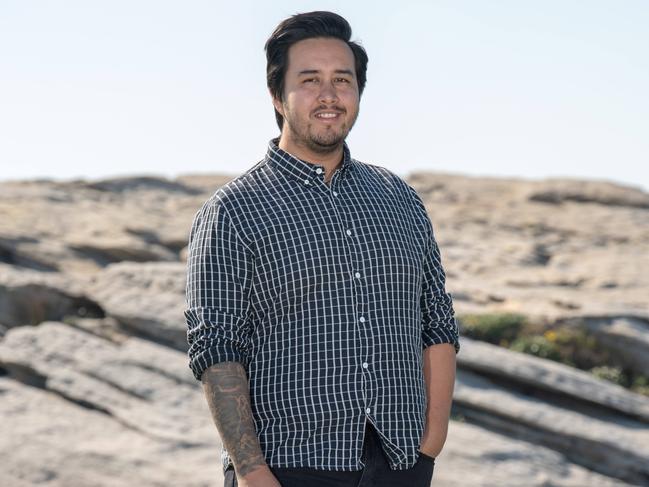Greens candidate James Cruz at Mistral Point, Maroubra. Picture: Monique Harmer