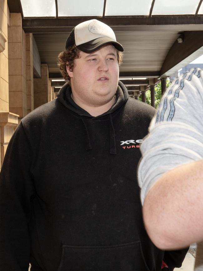 Joshua Rossborough outside the District Court. Picture: NCA NewsWIRE / Emma Brasier