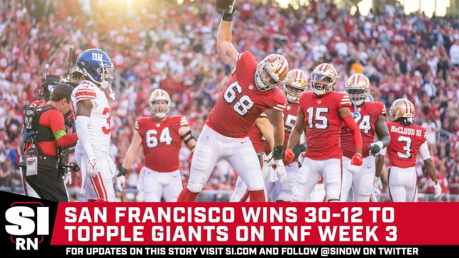 NY Giants 12 - 30 San Francisco: Final