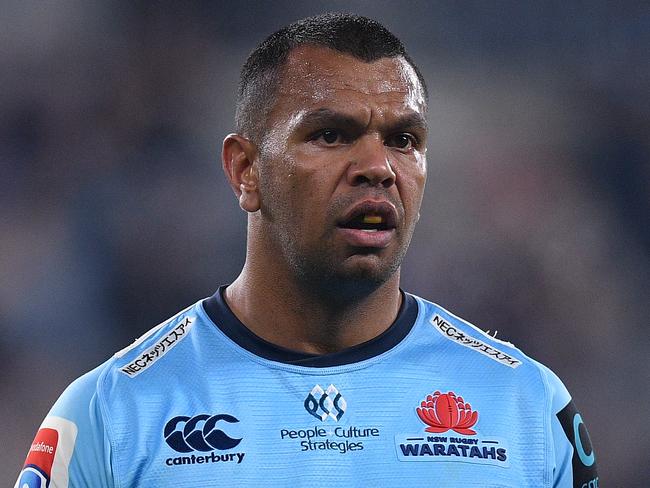 Kurtley Beale of the Waratahs looks on during the Round 17 Super Rugby match between the NSW Waratahs and the ACT Brumbies at Bankwest Stadium in Sydney, Saturday, June 8, 2019. (AAP Image/Dan Himbrechts) NO ARCHIVING, EDITORIAL USE ONLY