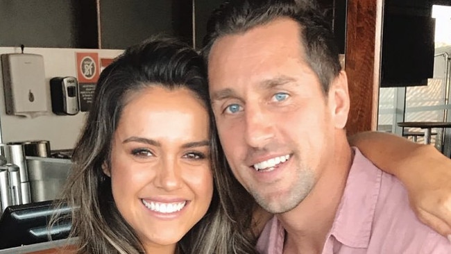 Mitchell Pearce and his fiancee Kristin Scott. Picture: instagram https://www.instagram.com/mitchpearce_7/?hl=en