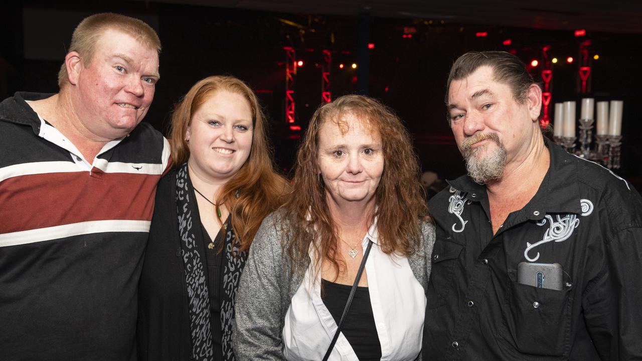 At Lok and Kee presents Sideshow Femmes are (from left) Gary McGrath, Jayde McGrath, Julie Knightley and Ron Knightley at The Powerhouse, Saturday, July 30, 2022. Picture: Kevin Farmer