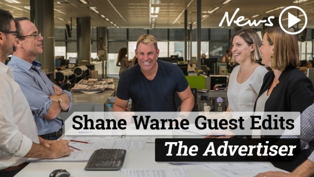 Shane Warne Guest Edits The Advertiser