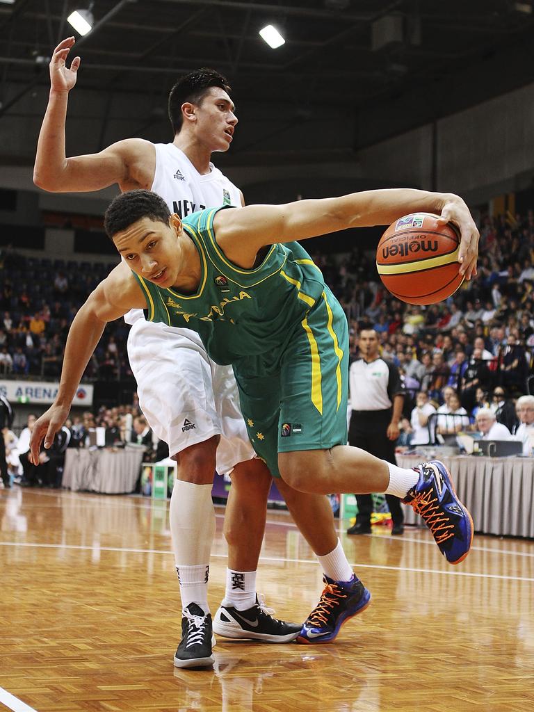 Ben Simmons wore the green and gold back in 2013, when he represented the national under-17s as a 15-year-old. Picture: Getty Images