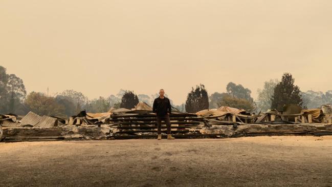 The Sarsfield farm is the second property Mr Nichols has lost to a natural disaster.