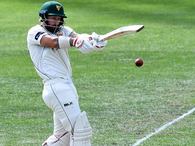 Matthew Wade pulls another ball to the boundary on his way to amassing more than 1000 runs in the Sheffield Shiled season. Picture: AAP