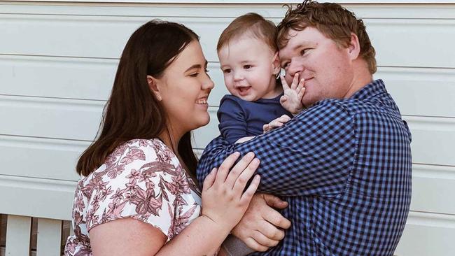 LOST: Emma Lester was driving with her partner Matthew Taber and baby Benji when she saw an elderly man wandering in the middle of Edward St, Laidley.