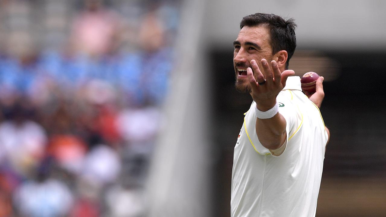 Mitchell Starc bowled extremely well on day two. Photo: Dave Hunt/AAP Image. 