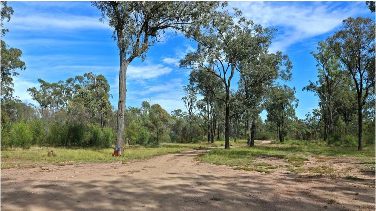 The beginning of the Train property driveway.