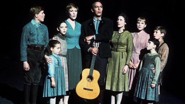 Nicholas Hammond (rear, left) with Julie Andrews, Christopher Plummer and his fellow child performers in The Sound Of Music.