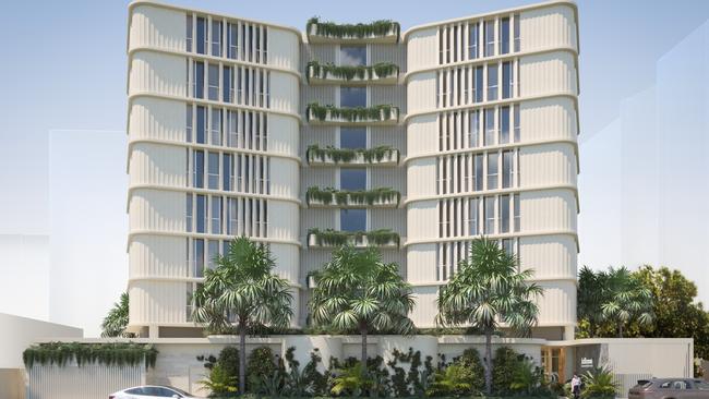 Artist impression of Jefferson Lane tower proposed by Tim Gordon's Gordon Corp and the Matheson family. Picture: Supplied