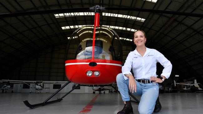 Georgie Arnold at Townsville Helicopters. Picture: Evan Morgan