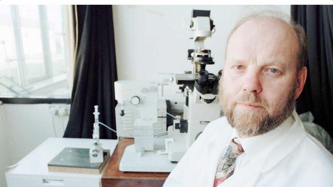 Scientist Dr Ian Wilmut at Roslin Institute in Edinburgh, Scotland: one of the brains behind the cloning of Dolly. Picture: Supplied