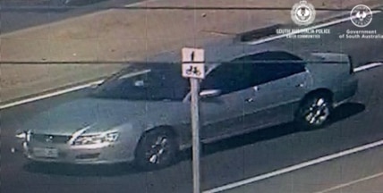 The car was last seen heading west over the Diver Derrick Bridge. It has a registration believed to begin with XPD or similar. Supplied: SA Police