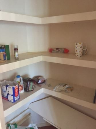 The kitchen pantry of a Gold Coast home where two teenage brothers live in residential care under Child Safety.