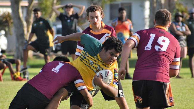 Photographs from the Will Murdoch Perpetual Shield. The annual U14 rugby league competition, in its second year, involved Gilroy Santa Maria College, Ingham State High School and St Teresa's Catholic College Abergowrie. Picture: Cameron Bates