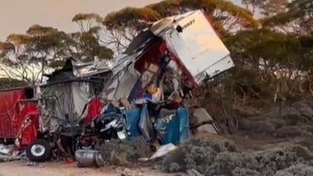 Police and emergency services received reports of the crash just before 7am on Thursday. Picture: Hume Hwy Trucks