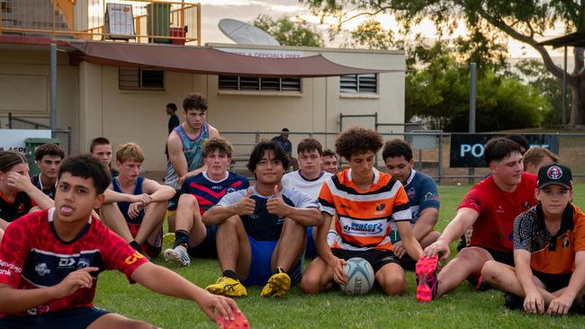 NT rugby juniors training at Rugby Park ahead of selection into the representative squads. Picture: Pema Tamang Pakhrin