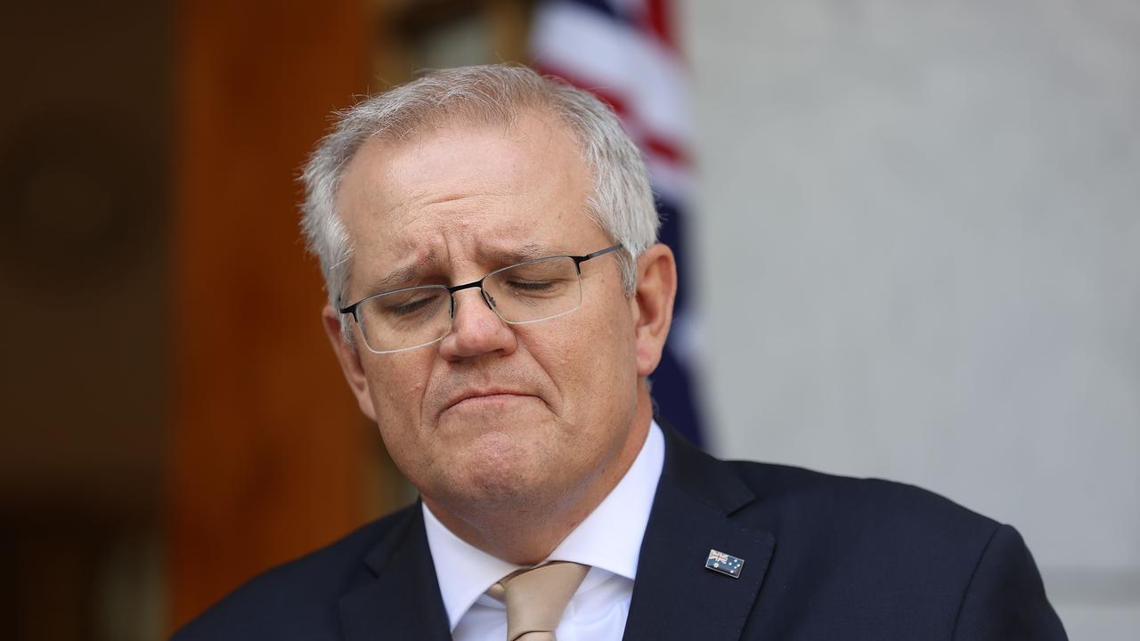 Prime Minister Scott Morrison says international borders will only open once 80% of the population has been vaccinated. Picture: NCA NewsWire / Gary Ramage