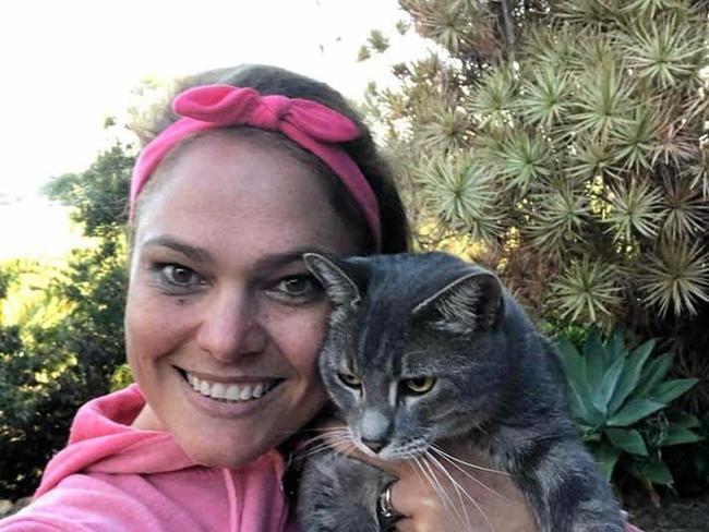 Owner Tennille Weston was delighted to have her cat River back unharmed after being stuck for 24 hours in a tree. Picture: Facebook