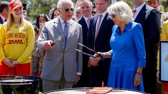 SYDNEY, AUSTRALIA - NewsWire Photos OCTOBER 22, 2024: King Charles III and Queen Camilla attend the NSW PremierÃs Community BBQ at Parramatta Park on the final day of their Australian tour. Picture: NewsWire / Nikki Short