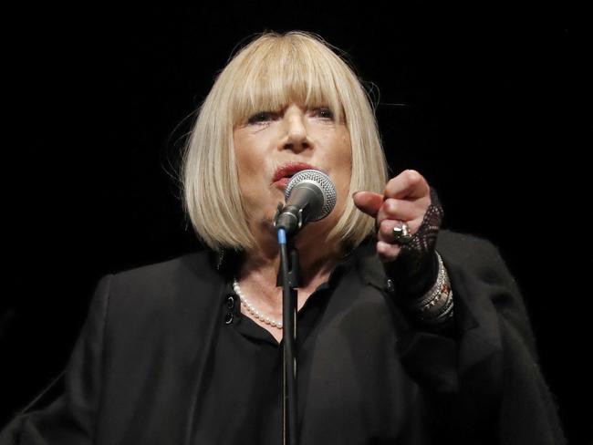 British singer Marianne Faithfull performs at the Bataclan concert hall in Paris on November 25, 2016. Picture: AFP