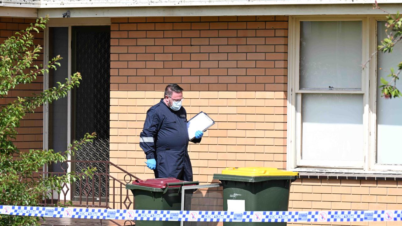 Police Forensics and detectives at the scene of an assault on Torquay Road, Grovedale. Picture: Brad Fleet