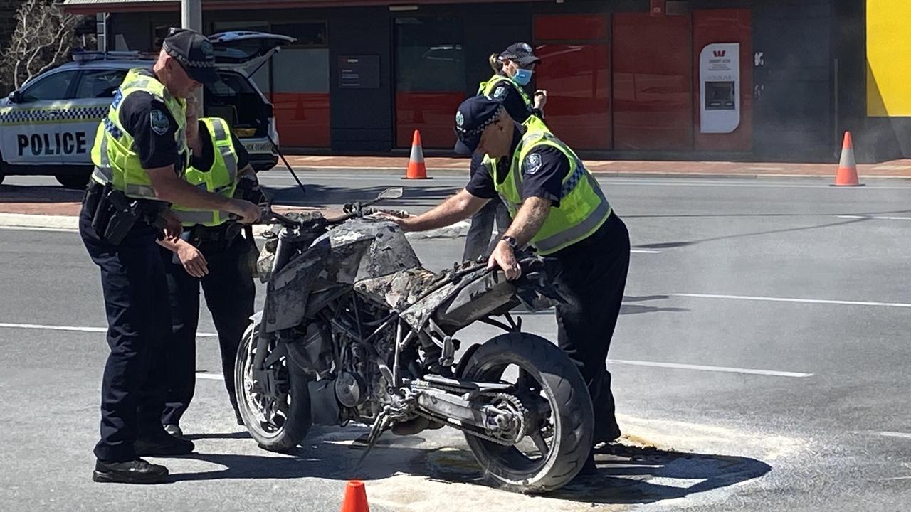 Port Adelaide motorcycle explosion leaves rider serious | The Advertiser