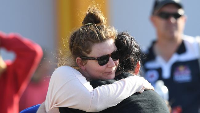 Mallacoota evacuees arrive at the Somerville Recreation Centre south-east of Melbourne after fleeing devastating bushfires