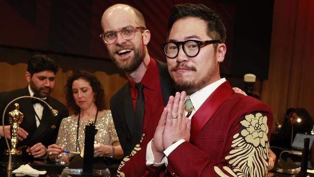 Daniel Scheinert and Dan Kwan, winners of the Best Director and Best Picture award for Everything Everywhere All at Once. Picture: Getty Images