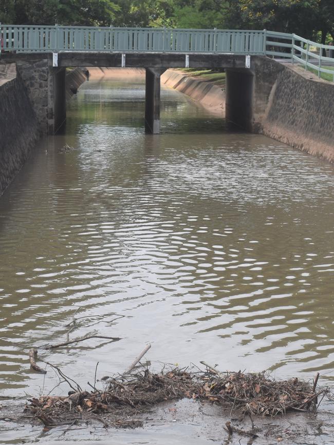 A drain on Targo Street is still full after heavy rain at the weekend.