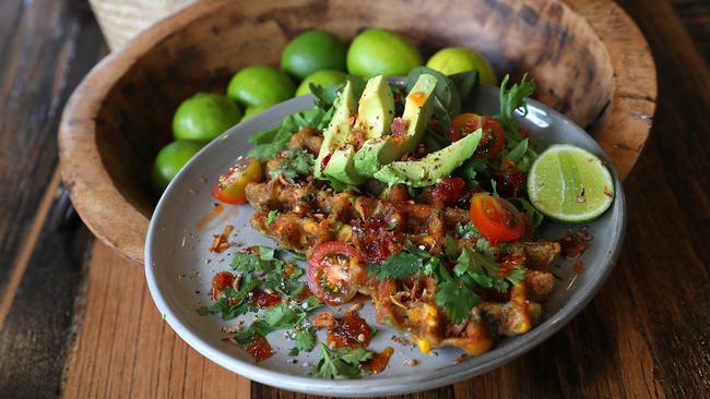 The vegan corn waffle at Abundance on the Quay. Picture: SAM ROSEWARNE