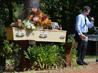 RESPECT: At Lismore Memorial Garden yesterday many paid tribute to former councillor Kenneth Gallen, who died on September 30. Picture: Patrick Gorbunovs