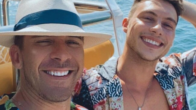 Hugh Sheridan and ex-fiance Kurt Roberts.