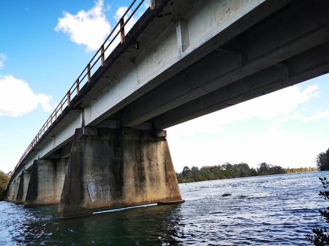 Rawdon Island Bridge has been closed due to structural issues with the concrete pylons. Pics Supplied