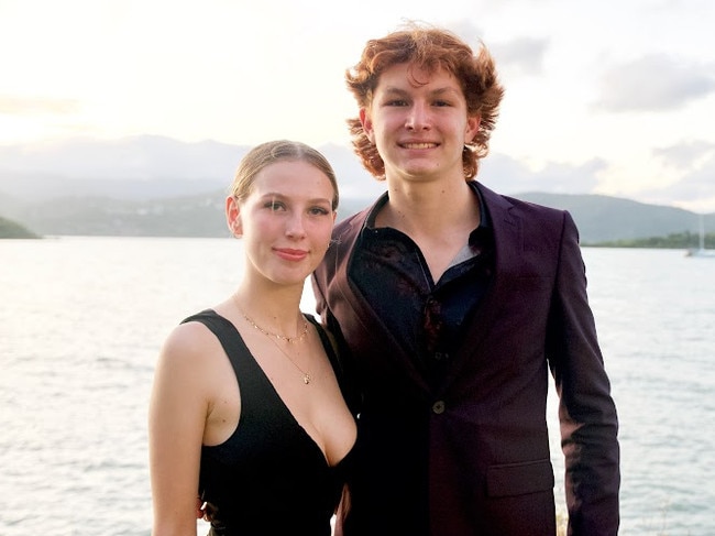 Jess Tyler and Aniel Walsh arriving at the Proserpine State High School Year 12 Formal held at the Whitsunday Marine Club on Wednesday, November 16, 2022.