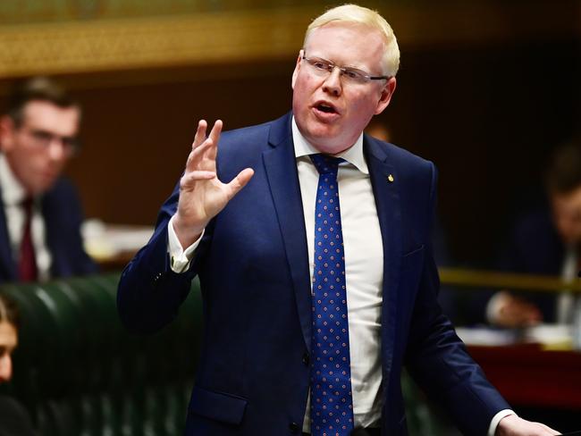 NSW Families, Communities and Disability Services Minister Gareth Ward is being wooed for a federal seat. Picture: Joel Carrett/AAP