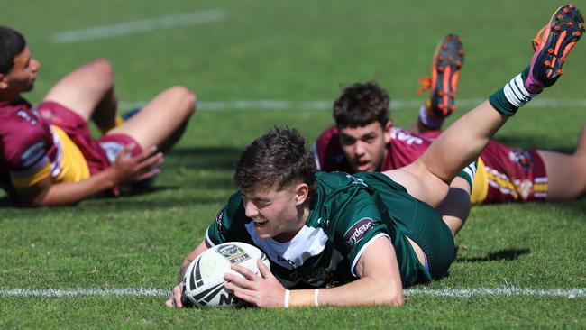 Kye Eldridge slides across for St Marys. Picture: Steve Montgomery