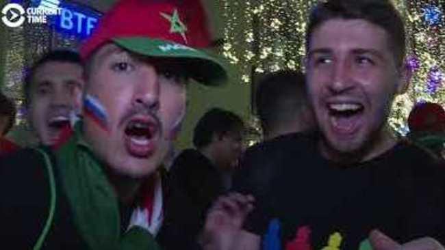 Russian Soccer Fans Party on Moscow Streets After World Cup Win