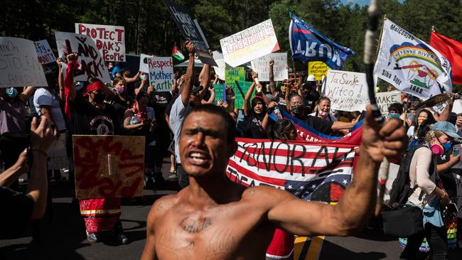 US President Donald Trump’s opponents are more unhinged as the election draws near. Picture: Andrew Caballero-Reynolds/AFP