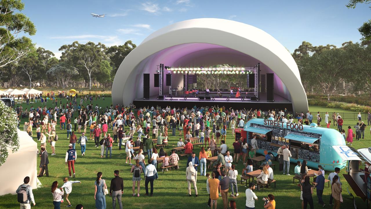 The new park will hold events with a capacity of 5,000 people.