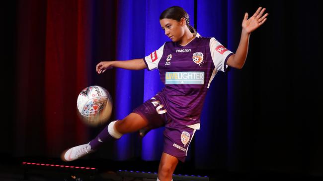 Perth Glory’s Sam Kerr is the W-League’s first marquee player. Picture: Brett Costello