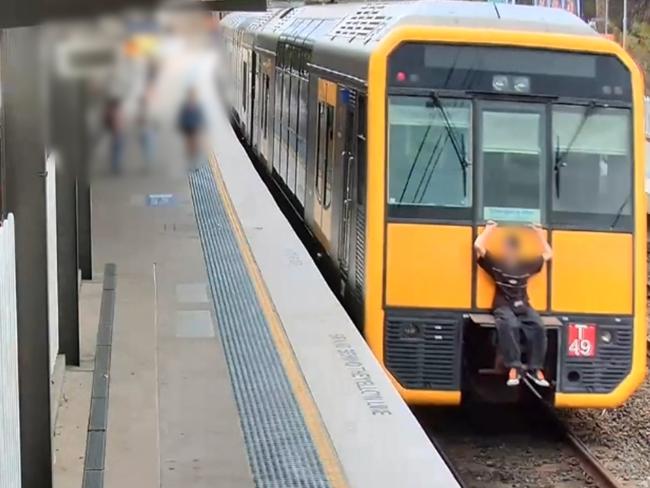 Sydney Trains officials warned of the serious risk of death associated to the dangerous trend. Picture: NSW Police