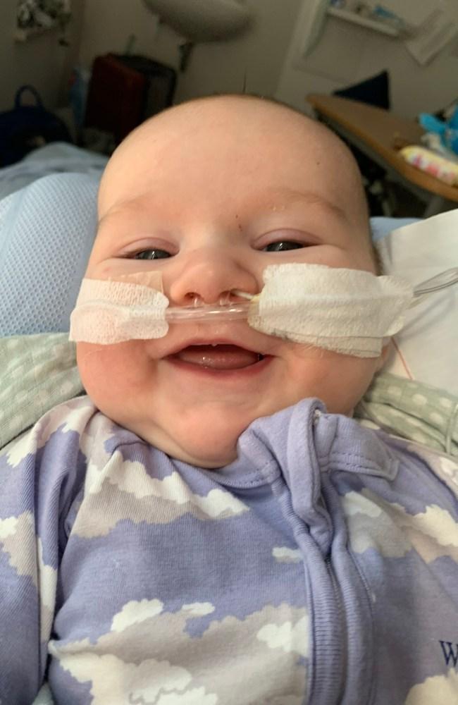 Mum Megan said it was a 'relief' when her son started to recover in hospital. Picture: Supplied